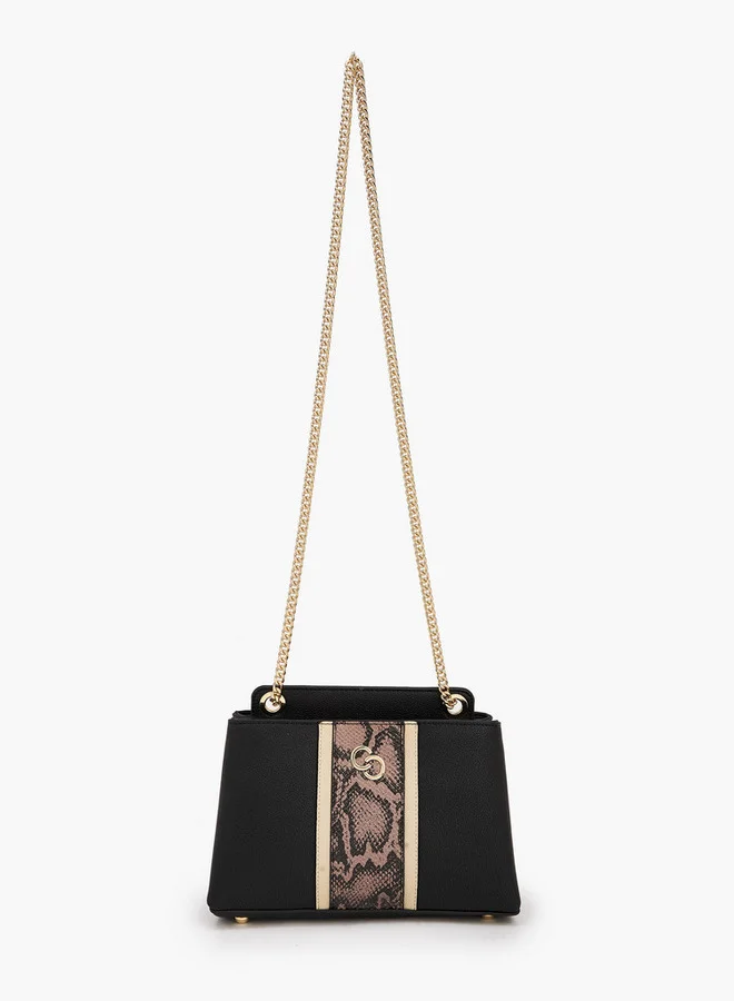 سيليست Printed Crossbody Bag With Chain Strap